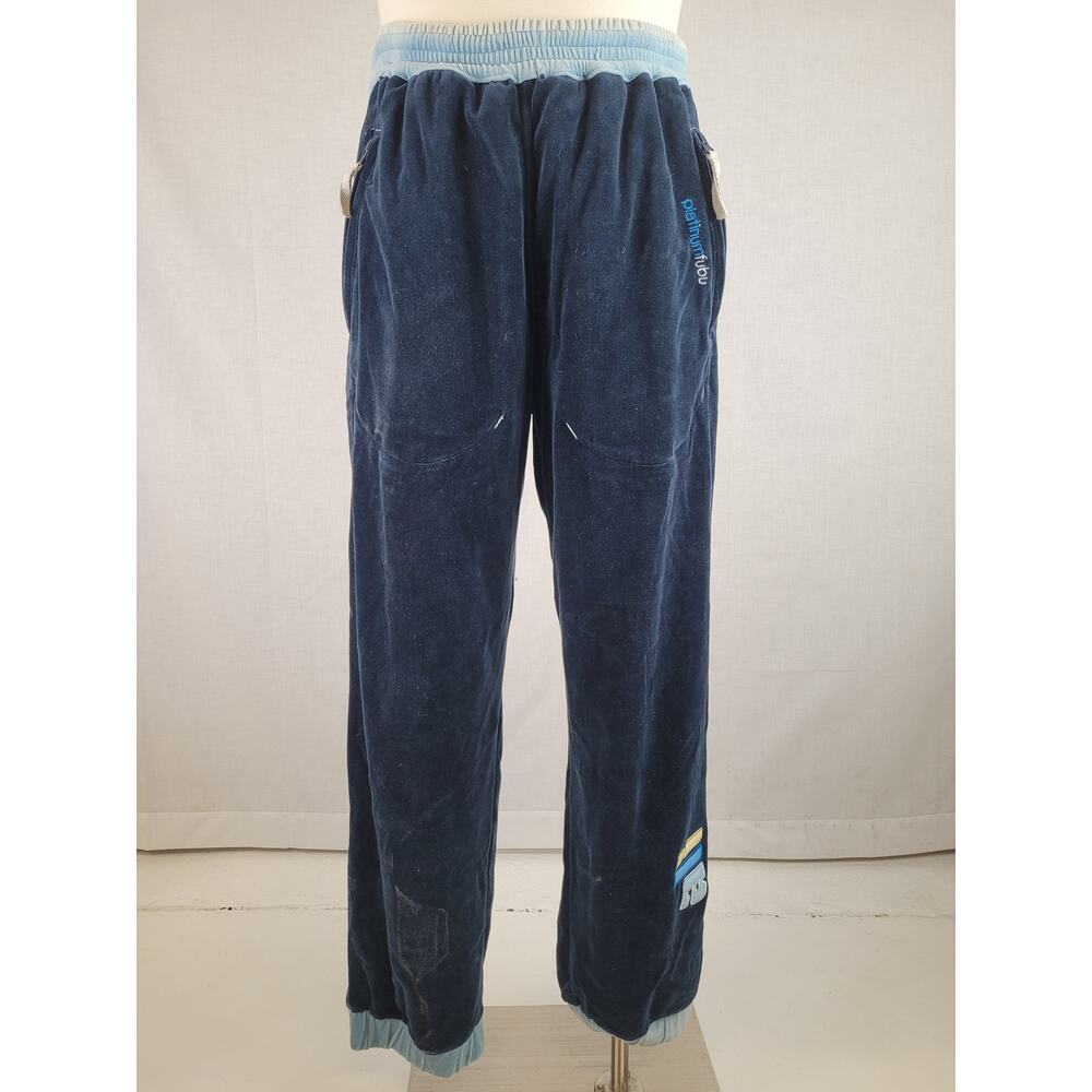 Vintage Platinum Fubu Muhammad Ali Tracksuit Set Navy Blue Velour Men's Sz L - Picture 7 of 15
